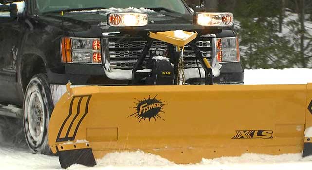 Fisher XLS plow on a 2014 Chevrolet Silverado 1500. 